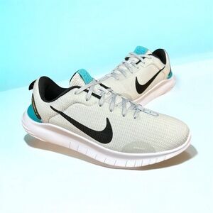 Nike Flex Experience 12 Women's White Black Turquoise Running Sneakers Shoes 9.5